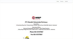 Desktop Screenshot of msp-indonesia.com